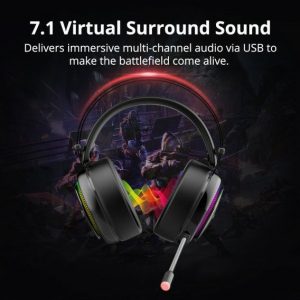 Auriculares Gaming Glary Con Sonido Virtual 7,1