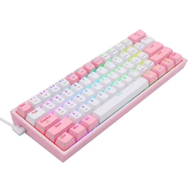 Teclado Gamer Redragon K616 Fizz Rgb Pro Blanco Y Rosa - Image 2