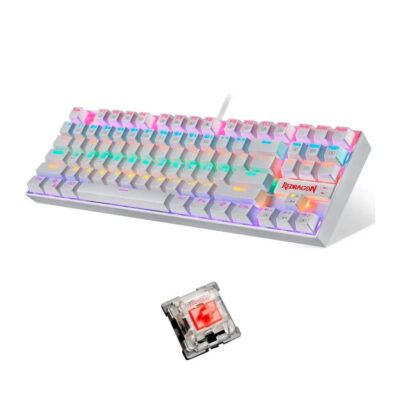 Teclado Redragon Gamer Mecanico Kumara Blanco Switch Rojo K552w - Image 3