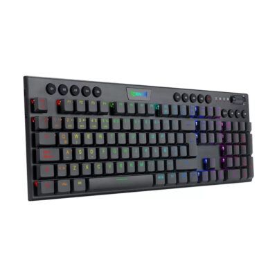 Teclado Gamer Redragon K618 Sp Horus Fs Rgb Switch Rojo