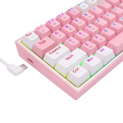 Teclado Gamer Redragon K616 Fizz Rgb Pro Rosa Y Blanco - Image 4