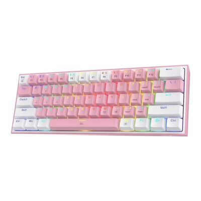 Teclado Gamer Redragon K616 Fizz Rgb Pro Rosa Y Blanco - Image 3