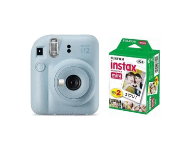 Fuji Instax Mini 12 Azul Pastel + Pack 20 Fotos