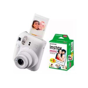 Fuji Instax Mini 12 Blanco Arcilla + Pack 20 Fotos