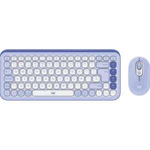 Logitech POP Icon Combo Teclado y Mouse Lila y Blanco Crudo