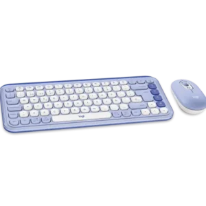 Logitech POP Icon Combo Teclado y Mouse Lila y Blanco Crudo