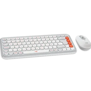 Logitech POP Icon Combo Teclado y Mouse Naranja y Blanco