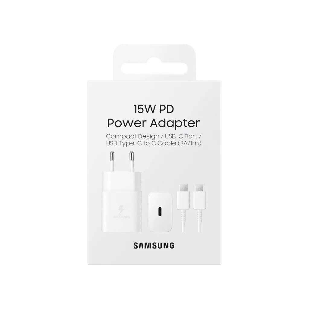 Cargador Samsung Travel Adapter 15w con cable White