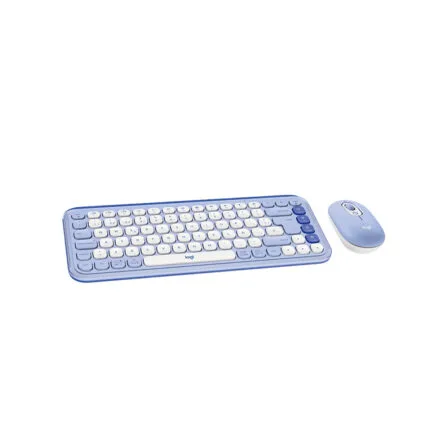 Logitech POP Icon Combo Teclado y Mouse Lila y Blanco Crudo
