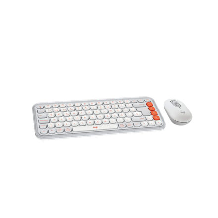 Logitech POP Icon Combo Teclado y Mouse Naranja y Blanco