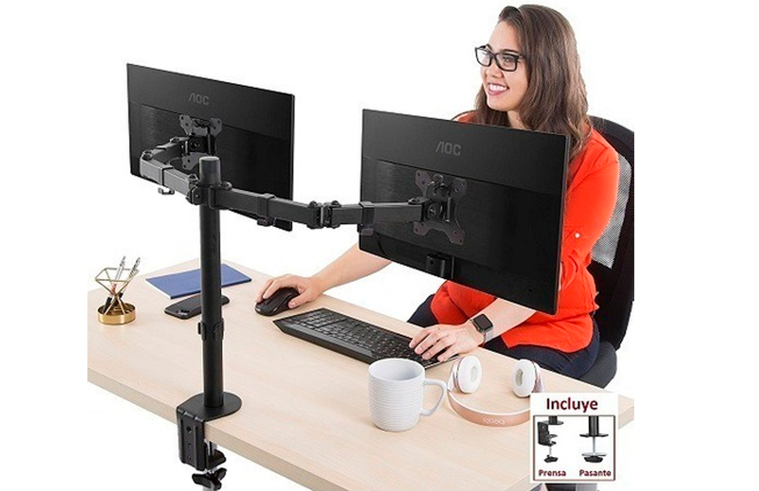 base dual monitor de mesa para oficinas base dual monitor de mesa para oficinas