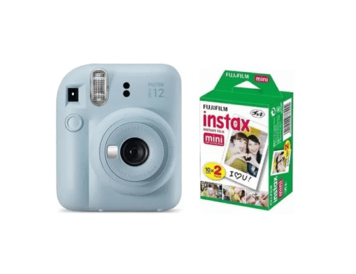 Fuji Instax Mini 12 Azul Pastel + Pack 20 Fotos