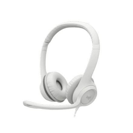 Logitech Headset USB Computer H390 Blanco
