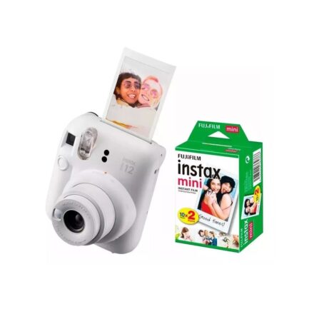 Fuji Instax Mini 12 Blanco Arcilla + Pack 20 Fotos