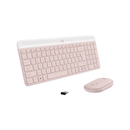 Combo Logitech Mk470 – Teclado + Mouse Rosa
