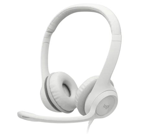 Logitech Headset USB Computer H390 Blanco