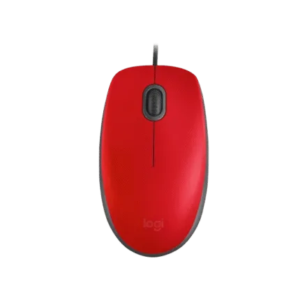 Logitech Mouse M110 Silent Usb Rojo