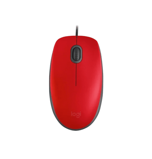 Logitech Mouse M110 Silent Usb Rojo