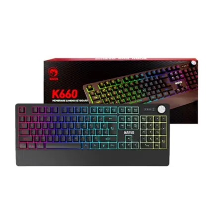 Marvo Teclado de Membrana Gaming K660 - Black