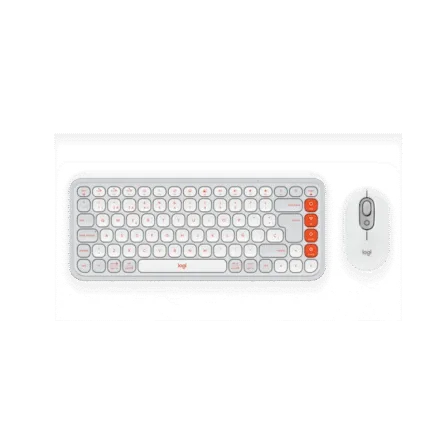 Logitech POP Icon Combo Teclado y Mouse Naranja y Blanco