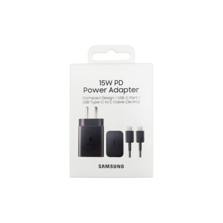 Cargador samsung con cable 15w negro