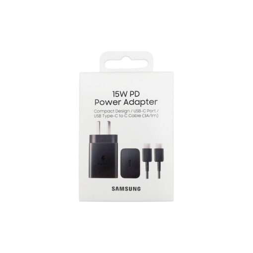 Cargador samsung con cable 15w negro