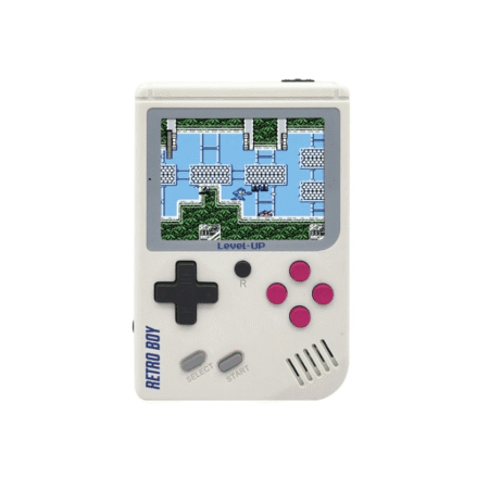 Consola Portátil | Level Up | Retroboy White | 168 Juegos Pantalla 3″ 8 Bits