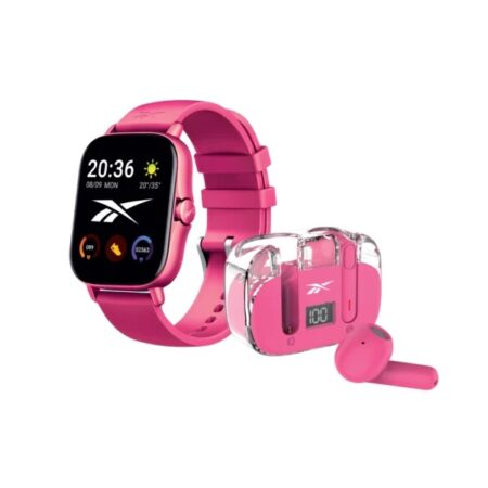 Combo | Reebok | Active Pack | Smartwatch 1,83” + Auriculares TWS Rosa