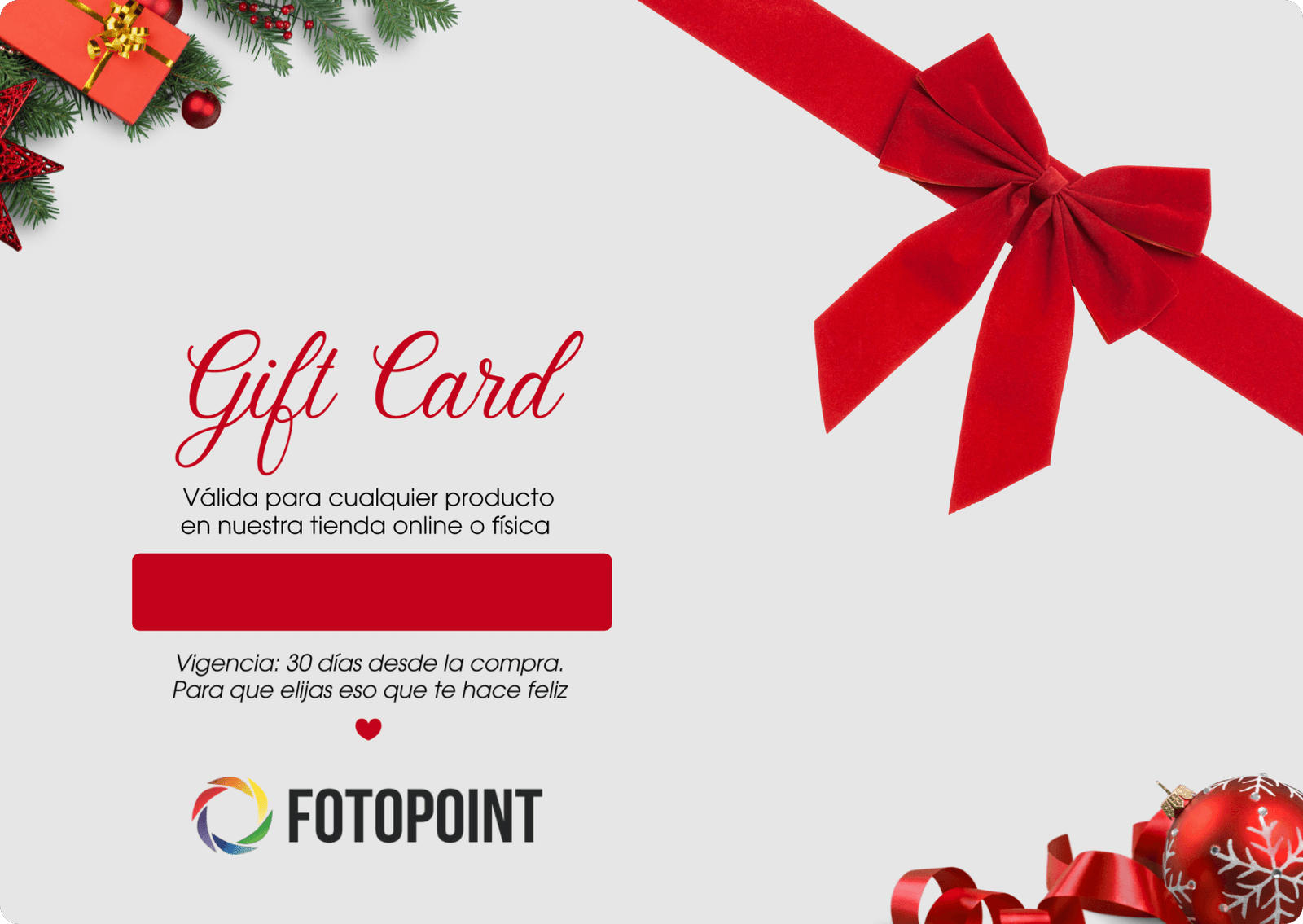 FOTOPOINT GIFTCARD texto