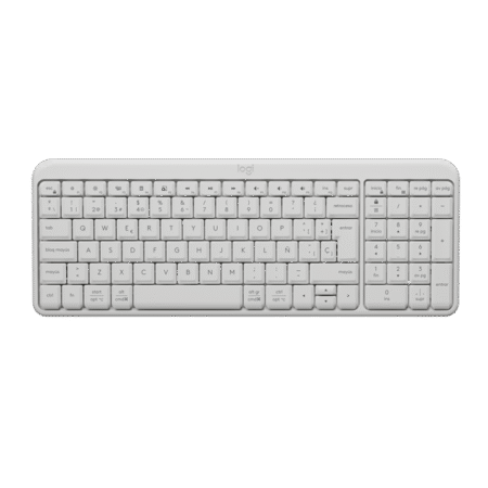 Teclado Logitech K250 | inalámbrico Bluetooth compacto | español blanco