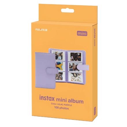 Album Fujifilm Instax  | 108 Fotos | Bolsillos | Compacto Seguro – Lila