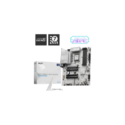 Motherboard | MSI | PRO Z890-S WIFI WHITE | Z890 ATX DDR5 Wi‑Fi 7 Motherboard | MSI | PRO Z890-S WIFI WHITE | Z890 ATX DDR5 Wi‑Fi 7