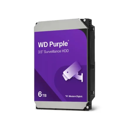 Disco Interno HDD WESTERN DIGITAL Purple 6TB 3.5″ SATA 3.0 256MB