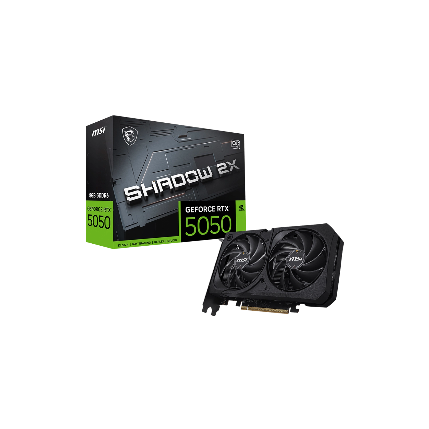 Placa de Video MSI Geforce RTX 5050 8G SHADOW 2X OC Placa de Video MSI Geforce RTX 5050 8G SHADOW 2X OC