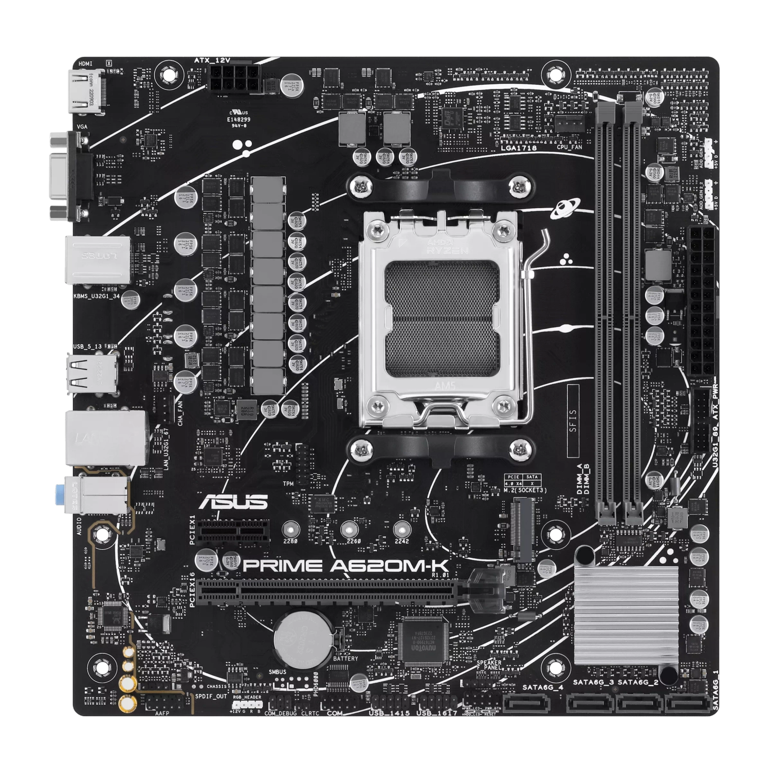 Placa madre | ASUS | PRIME A620M-K | AM5 DDR5 micro-ATX - 2 Placa madre | ASUS | PRIME A620M-K | AM5 DDR5 micro-ATX