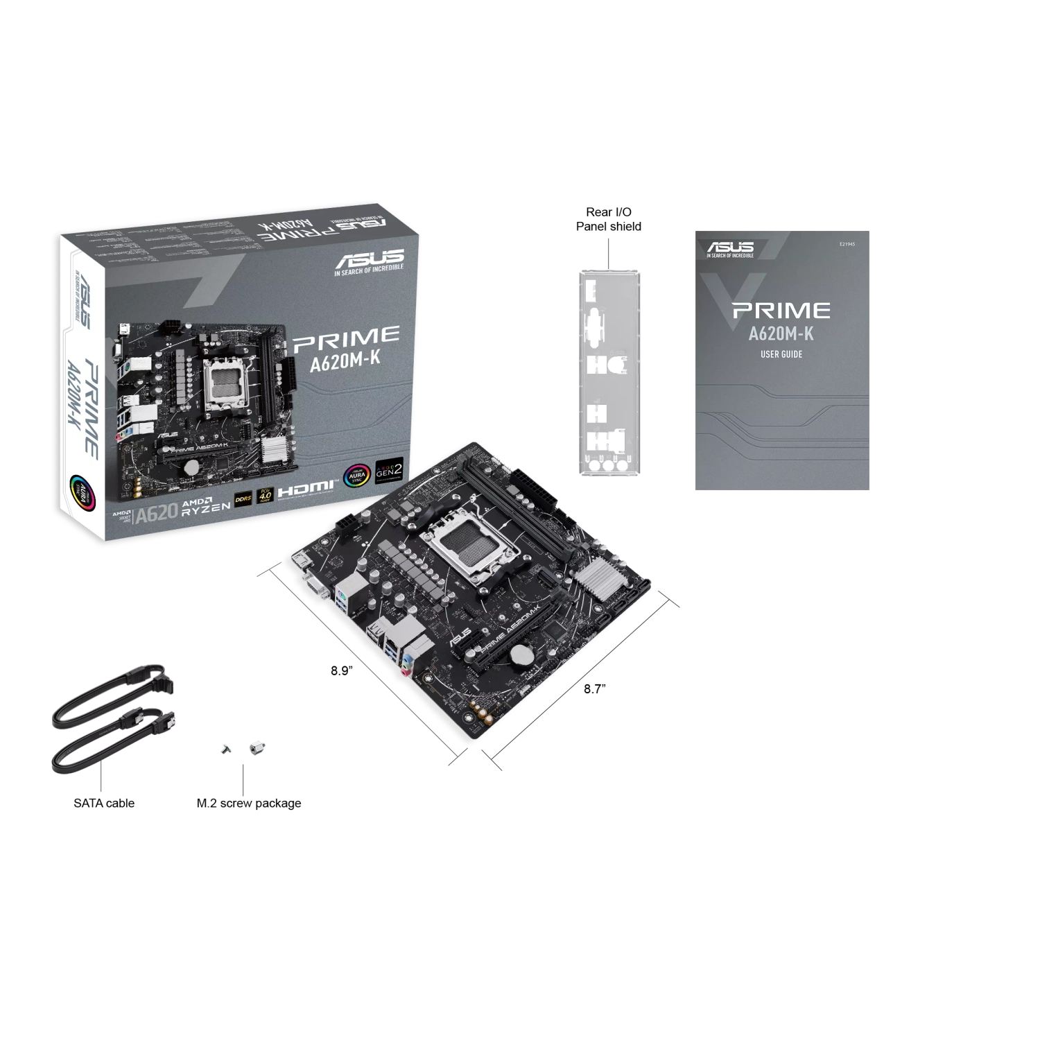 Placa madre | ASUS | PRIME A620M-K | AM5 DDR5 micro-ATX Placa madre | ASUS | PRIME A620M-K | AM5 DDR5 micro-ATX