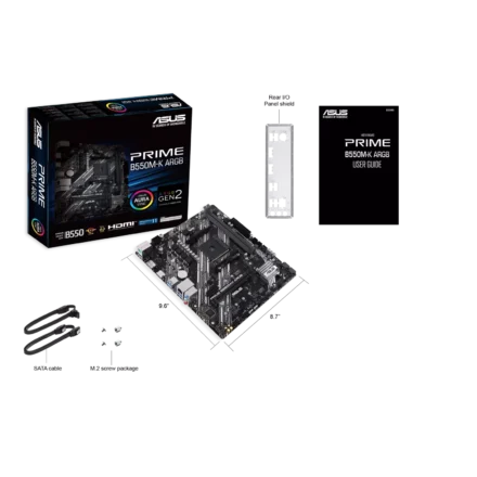 Motherboard ASUS PRIME B550M-K ARGB AM4 DDR4 Motherboard ASUS PRIME B550M-K ARGB AM4 DDR4