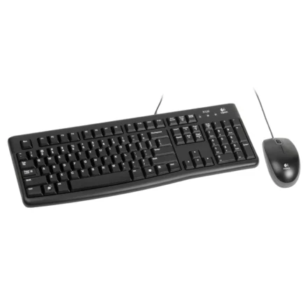Combo | Logitech | MK120 | Teclado Español + Mouse USB con Cable Negro
