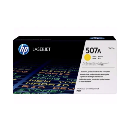 Cartucho de toner 507A Amarillo LaserJet