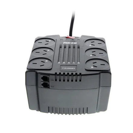 Regulador AVR | Forza | FVR-2202A | 2200VA, 6 IRAM, protección RJ45