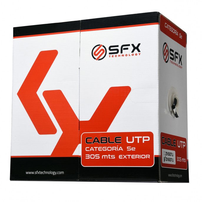 CABLE UTP SFX CAT5e 305M EXTERIOR CABLE UTP SFX CAT5e 305M EXTERIOR