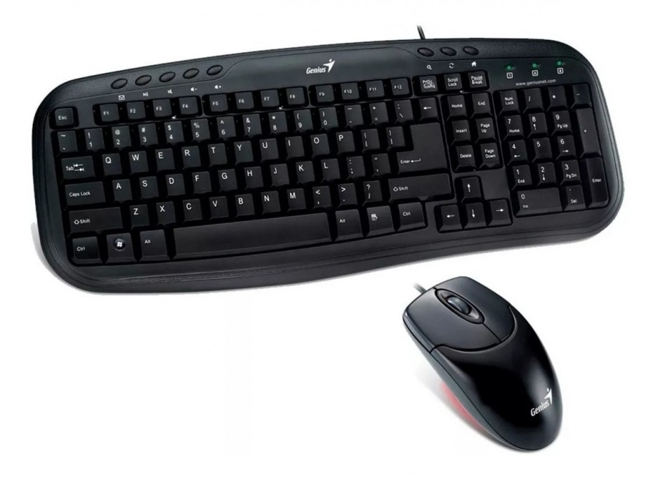 TECLADO + MOUSE COMBO USB GENIUS KM-200 SMART BLACK - 3 TECLADO + MOUSE COMBO USB GENIUS KM-200 SMART BLACK