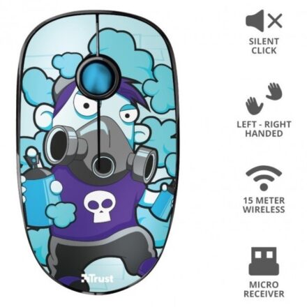 MOUSE TRUST SKETCH SILENT WIRELESS BLUE