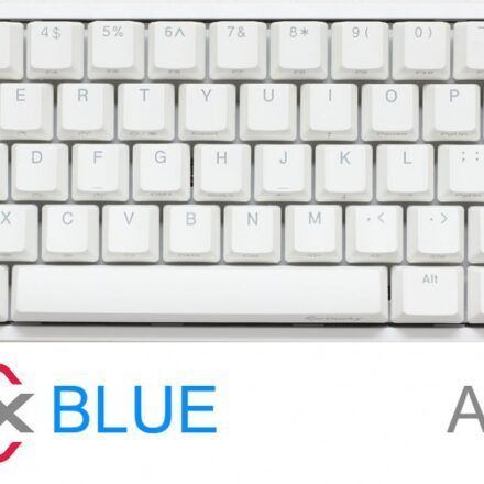 TECLADO GAMER DUCKY ONE 2 MINI PURE WHITE BLANCO RGB CHERRY BLUE RGB DOUBLE SHOT PBT MECANICO