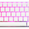 TECLADO GAMER DUCKY ONE 2 MINI PURE WHITE RGB VERSION  GAMING CHERRY MX RED DOUBLE-SHOT PBT MECANICO