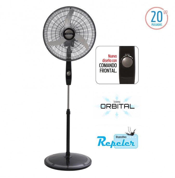 LILIANA VENTILADOR PIE 20 PARRILLA CROM ASPAS METAL VPC20B LILIANA VENTILADOR PIE 20 PARRILLA CROM ASPAS METAL VPC20B