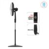 LILIANA VENTILADOR PIE 18 PARRILLA CROM ASPAS METAL VPC18M
