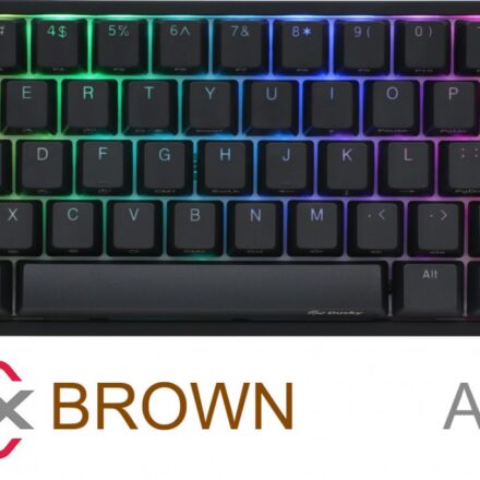 TECLADO GAMER DUCKY ONE 2 MINI RGB CHERRY MX BROWN DOUBLE SHOT PBT MECANICO