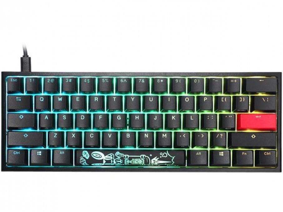 TECLADO GAMER DUCKY ONE 2 MINI RGB CHERRY MX BROWN DOUBLE SHOT PBT MECANICO - 2 TECLADO GAMER DUCKY ONE 2 MINI RGB CHERRY MX BROWN DOUBLE SHOT PBT MECANICO