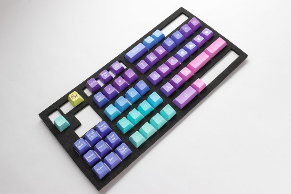 DUCKY KEYCAP SET AZURE SA US ABS SEAMLESS DOUBLE SHOT - 3 DUCKY KEYCAP SET AZURE SA US ABS SEAMLESS DOUBLE SHOT